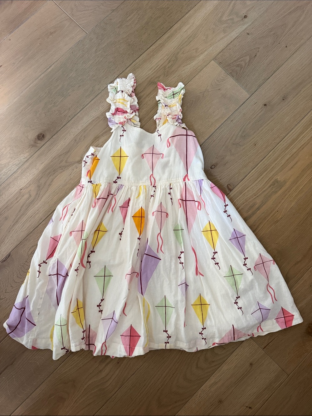 Pink Chicken kite print dress